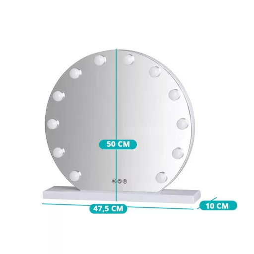 Lusterko na make-up z oświetleniem LED