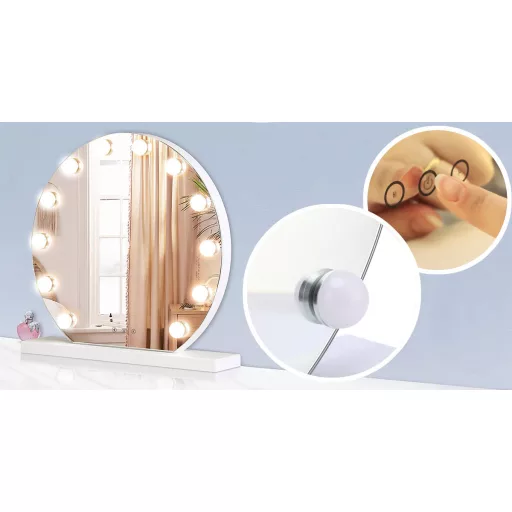 Lusterko na make-up z oświetleniem LED