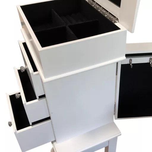 Szafka na biżuterię, biała