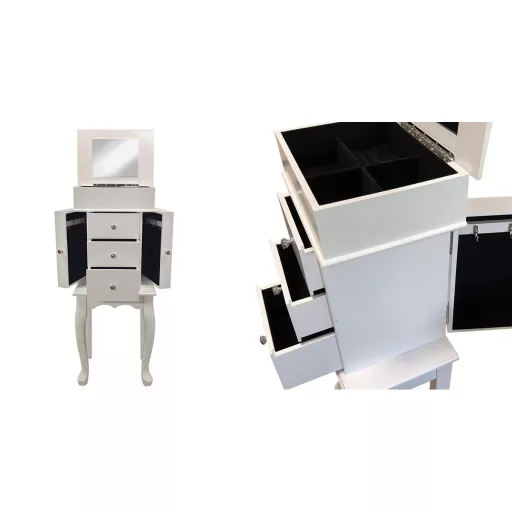 Szafka na biżuterię, biała