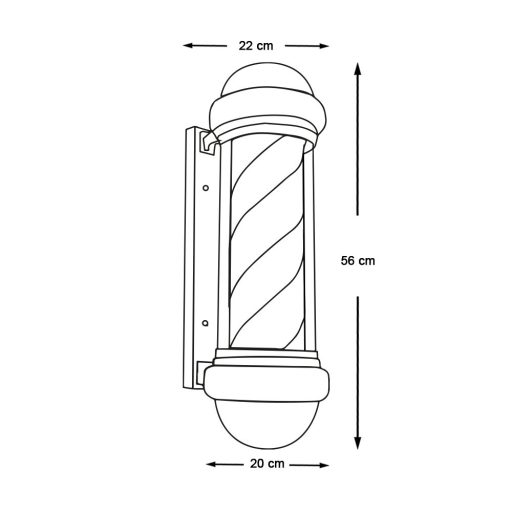 Plafon podświetlany barber shop