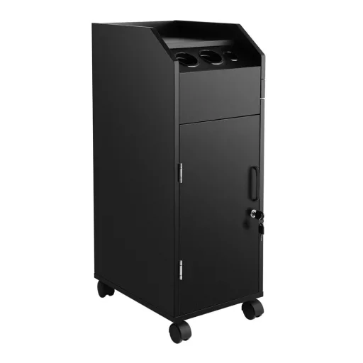 Wózek kosmetyczny z zamkiem w wielu kolorach - Czarny