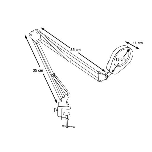 Lupa biurkowa z 2 soczewkami LED