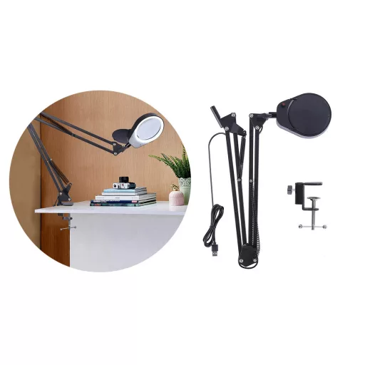 Lupa biurkowa z 2 soczewkami LED