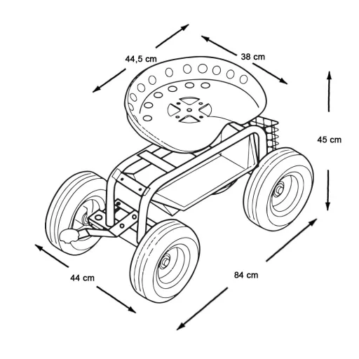 Krzesło ogrodowe na kółkach