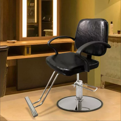 Fotel fryzjerski, czarny