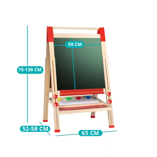 Tablica drewniana dwustronna dla dzieci