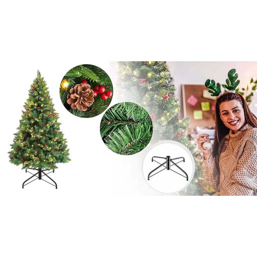 Sztuczna choinka z 100 diodami LED, ciepła biel, 120 cm