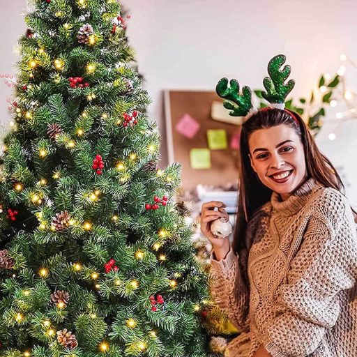 Sztuczna choinka z 260 diodami LED, ciepła biel, 180 cm