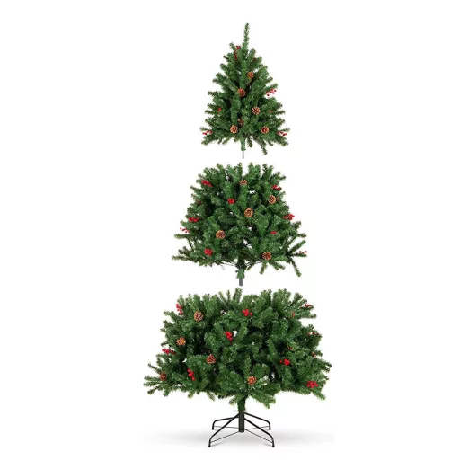 Sztuczna choinka z 320 diodami LED, ciepła biel, 210 cm