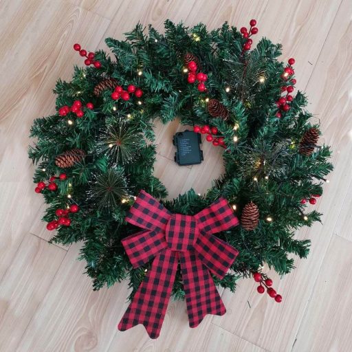 Świąteczna dekoracja drzwi 60cm, 50 LED