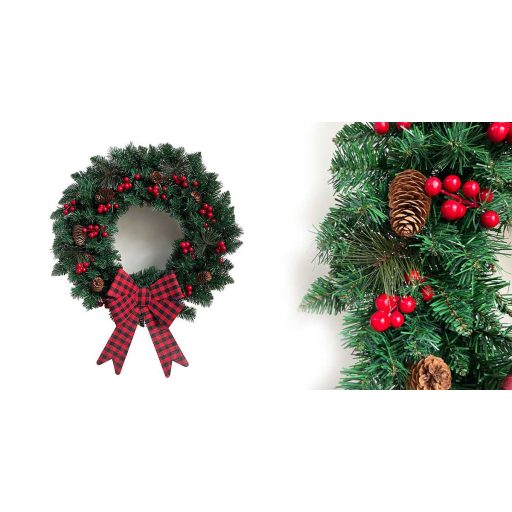 Świąteczna dekoracja drzwi 60cm, 50 LED