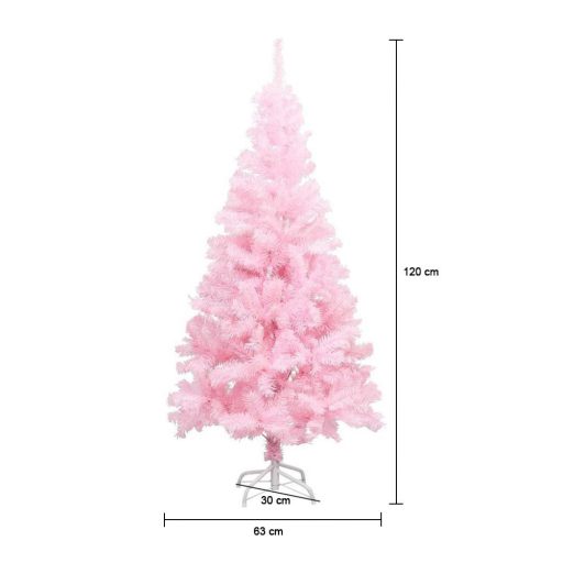 Różowa sztuczna choinka - w kilku rozmiarach -120 cm-owa