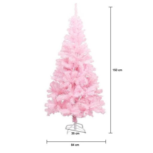 Różowa sztuczna choinka - w kilku rozmiarach - 150 cm-owa