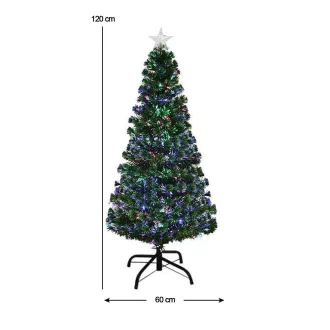   Sztuczna choinka ze światłowodami z kolorowym LED-em w kilku rodzajach-120 cm-owa