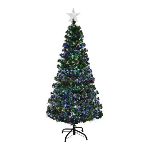 Sztuczna choinka ze światłowodami z kolorowym LED-em w kilku rodzajach-150 cm-owa