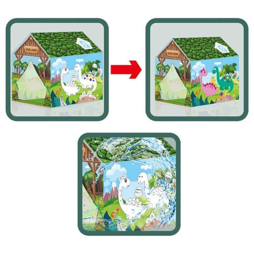 Namiot zabawkowy do kolorowania w kilku rodzajach-dynozaur