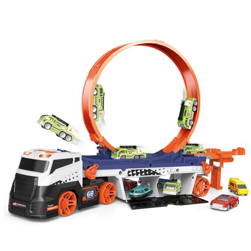 Tor pętli dla ciężarówek z małymi samochodami