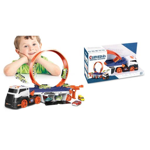 Tor pętli dla ciężarówek z małymi samochodami