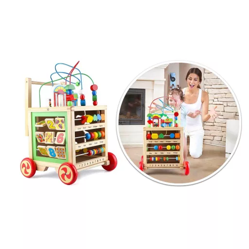 Wielofunkcyjny drewniany pomocnik do chodzenia