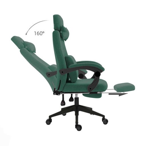 Krzesło biurowe obrotowe z zagłówkiem  zielony