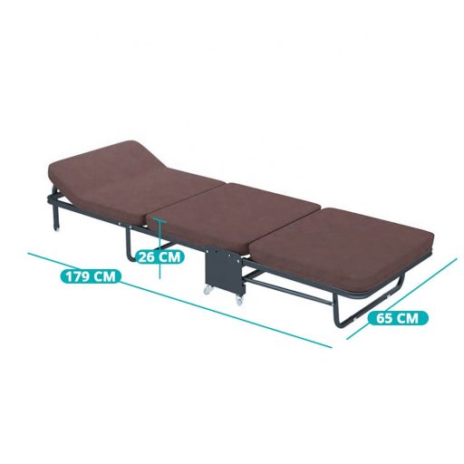 Łóżko dla gości w kilku rodzajach-brązowe