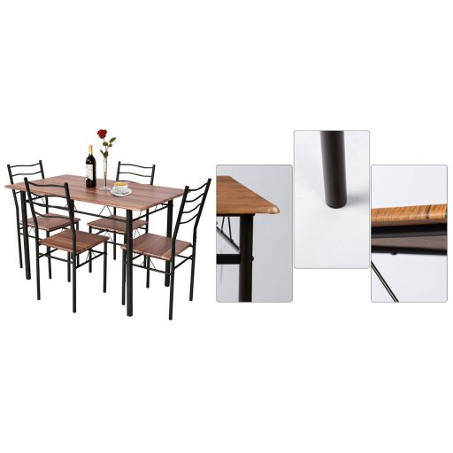 Stół metalowy z 4 krzesłami