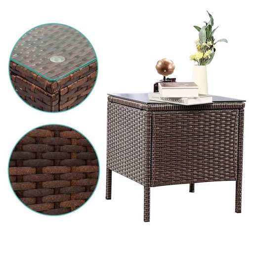 Zestaw mebli ogrodowych polyrattanowych