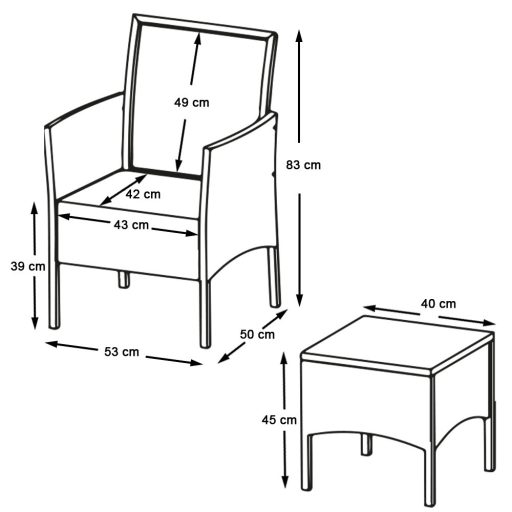 Zestaw mebli ogrodowych polyrattanowych