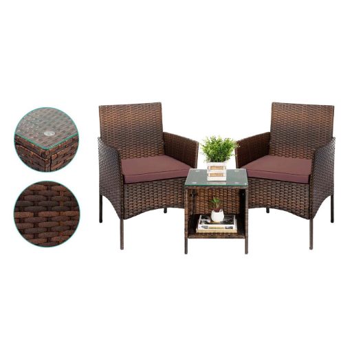 Zestaw mebli ogrodowych polyrattanowych