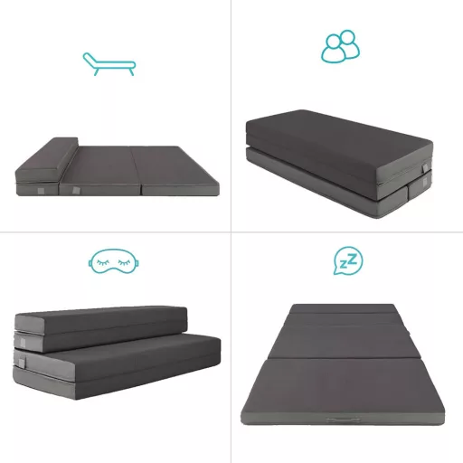 Przenośny składany materac, 100*190*10 cm