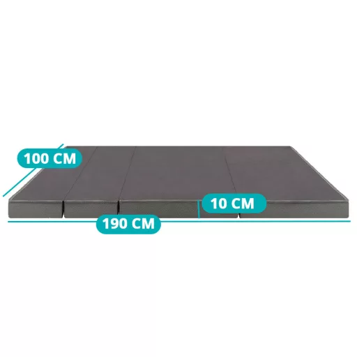 Przenośny składany materac, 100*190*10 cm