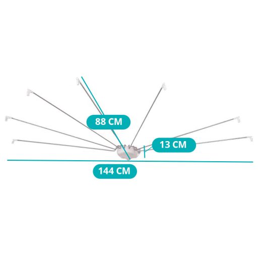 Uchwyt na zasłonę prysznicową w kształcie parasola