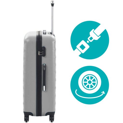 Zestaw walizek podróżnych z kosmetyczką w kilku kolorach-szary