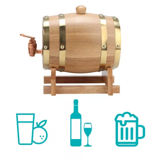 Beczka dębowa z kranikiem, 5l