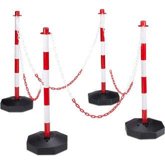 Kolumna drogowa z łańcuchem, 4 szt