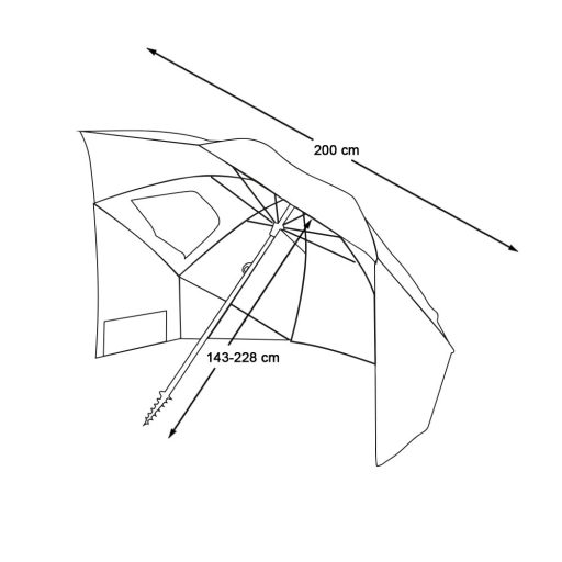 Parasol plażowy, 225cm