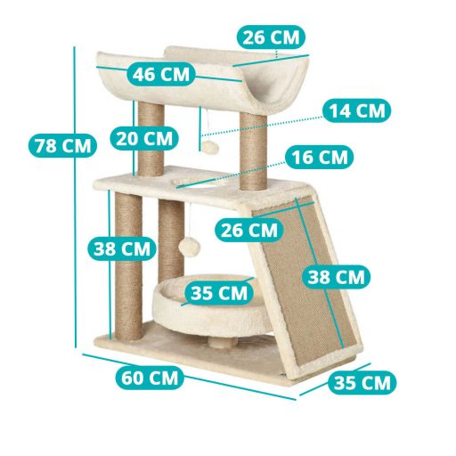 Wspinacznka dla kotów, beżowa