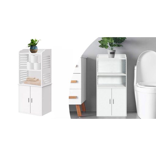 Mała szafka łazienkowa, biała