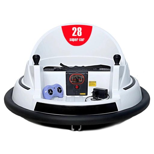 Elektryczny samochodzik dla dzieci, 6V, z baterią, pilotem, biały