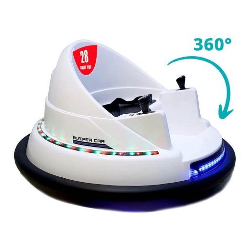 Elektryczny samochodzik dla dzieci, 6V, z baterią, pilotem, biały