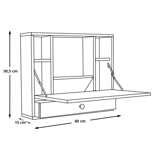 Składany uchwyt scienny na laptopa 