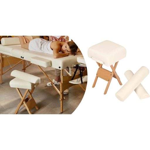 Składane krzesło do łóżka masującego z 2 rolkami masującymi