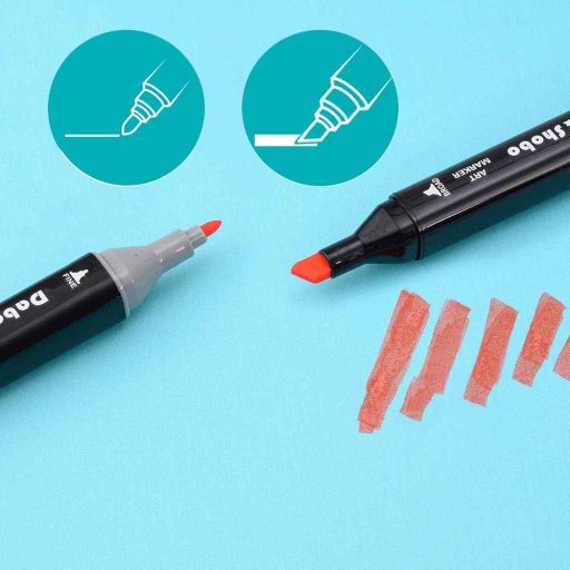 170 el. zestaw markerów alkoholowych dwustronnych w drewnianym pudełku