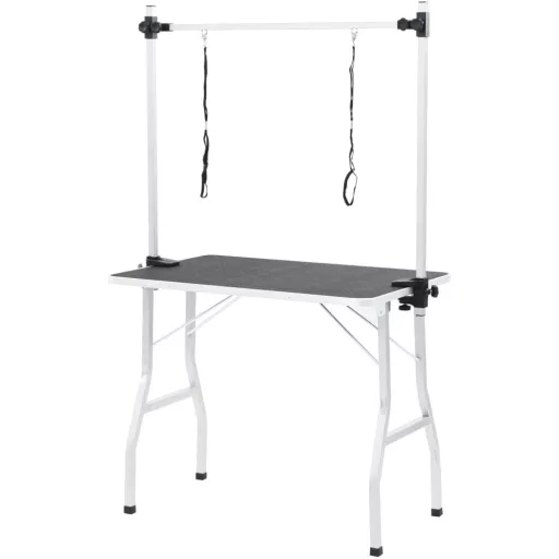 Stół groomerski z dwoma smyczami