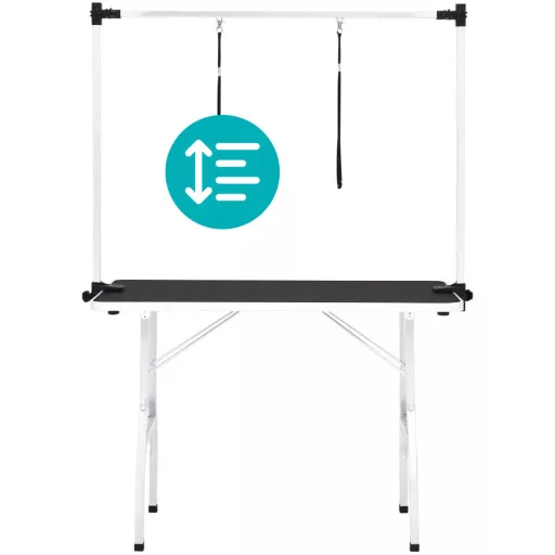 Stół groomerski z dwoma smyczami