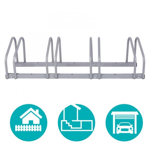 Zewnętrzna platforma na 4 rowery, srebrna