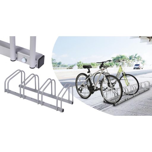 Zewnętrzna platforma na 4 rowery, srebrna