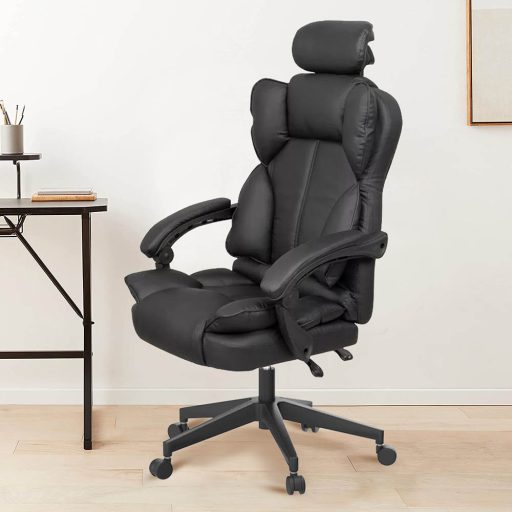 Krzesło obrotowe szefowskie LUX, w kilku kolorach-czarne