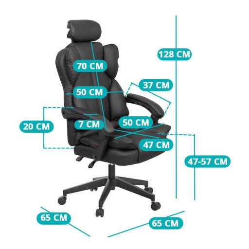 Krzesło obrotowe szefowskie LUX, w kilku kolorach-czarne